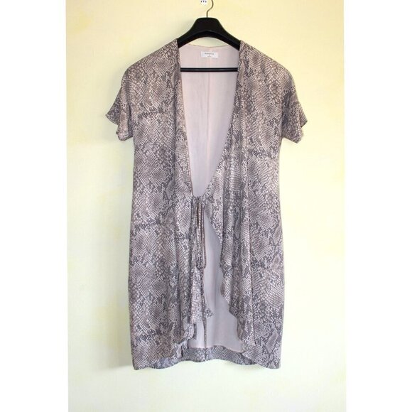 Aritzia Babaton Wallace Animal Print Wrap Mini Dress Size Small Short sleeve - Picture 8 of 12